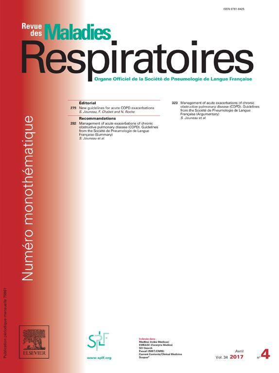 Revue Des Maladies Respiratoires